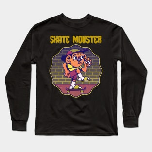 Skate monster Long Sleeve T-Shirt